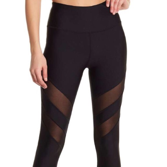 Mesh Panel Leggings in Jet Black NWT - Picture 3 of 5